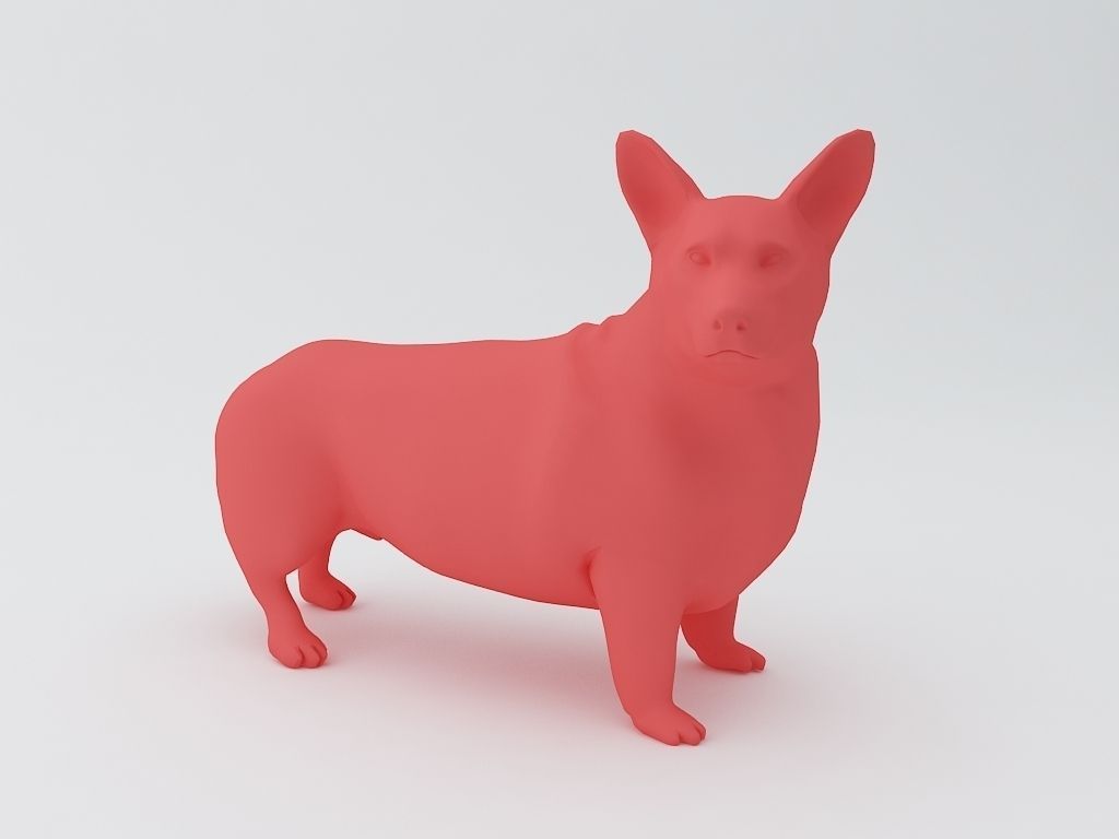 Pembroke Welsh Corgi Dog 3D Model 3D print model_8