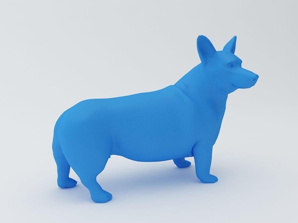 Pembroke Welsh Corgi Dog 3D Model 3D print model_6