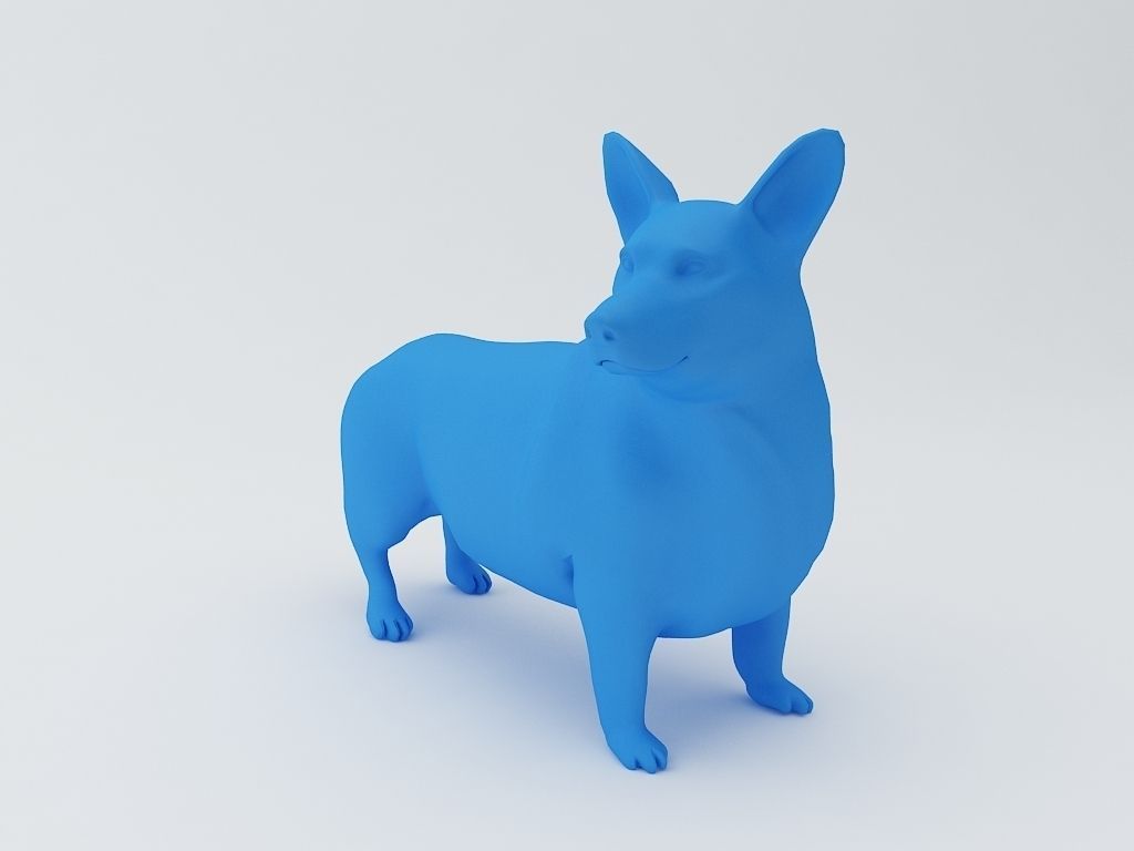 Pembroke Welsh Corgi Dog 3D Model 3D print model_2