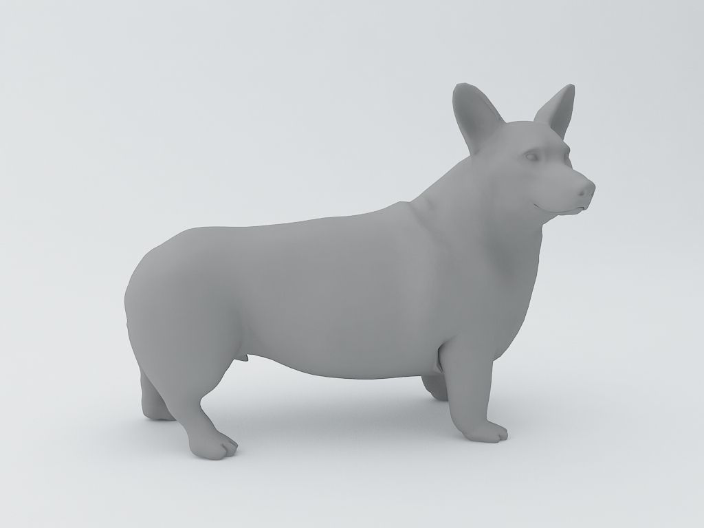 Pembroke Welsh Corgi Dog 3D Model 3D print model_9