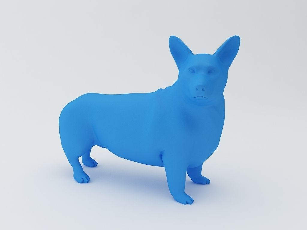 Pembroke Welsh Corgi Dog 3D Model 3D print model_4