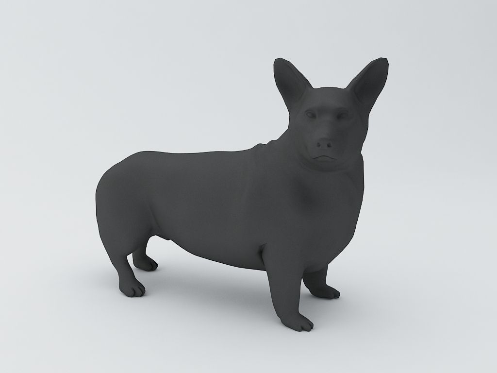 Pembroke Welsh Corgi Dog 3D Model 3D print model_7