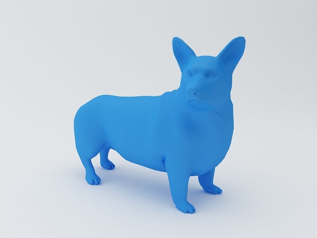Pembroke Welsh Corgi Dog 3D Model 3D print model_3