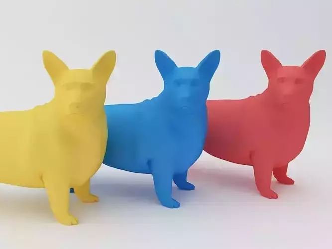 Pembroke Welsh Corgi Dog 3D Model 3D print model