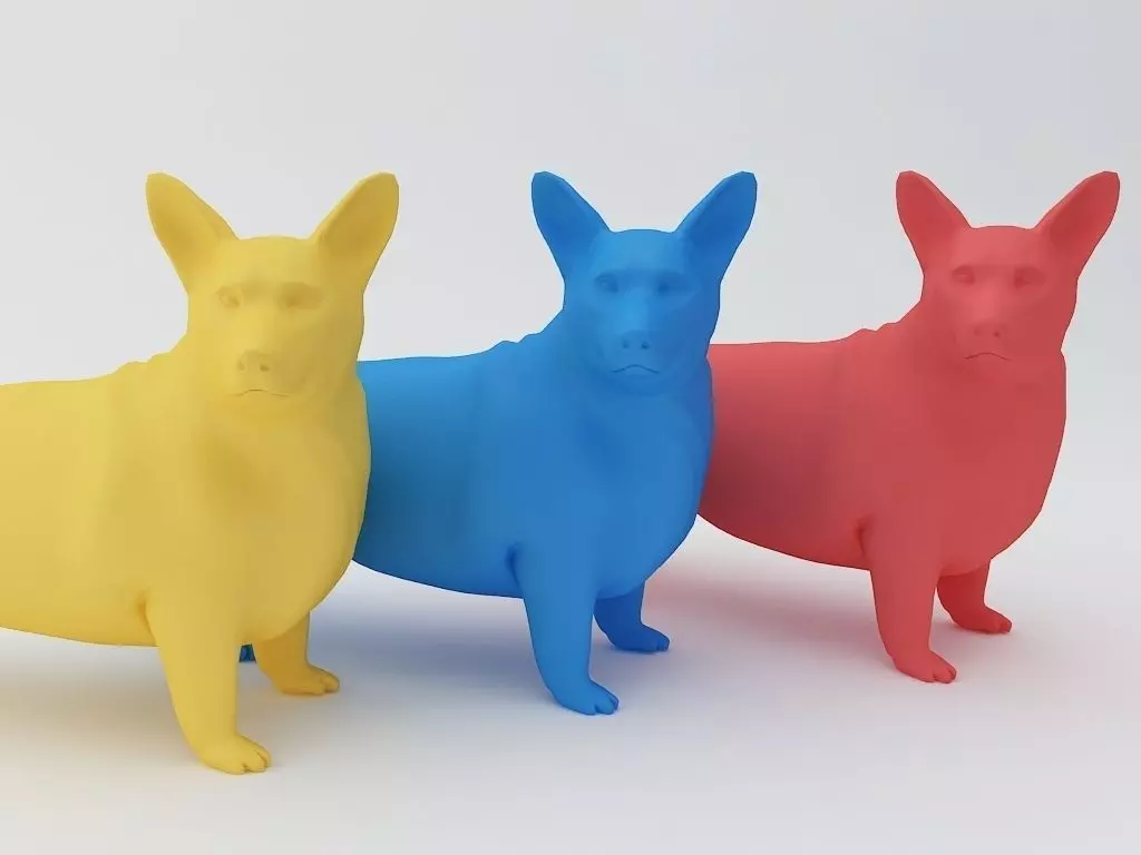 Pembroke Welsh Corgi Dog 3D Model 3D print model_0
