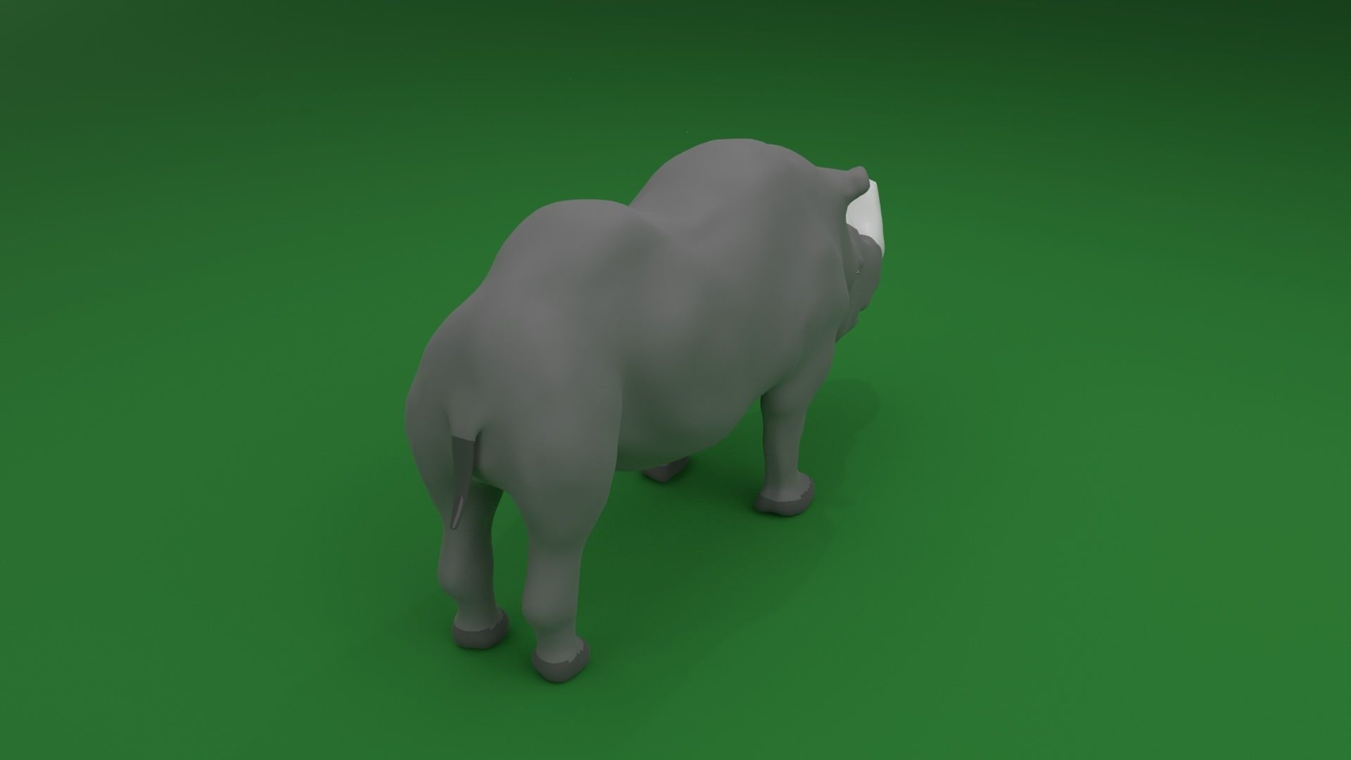 Low Poly White Rhinoceros Low-poly 3D model_9