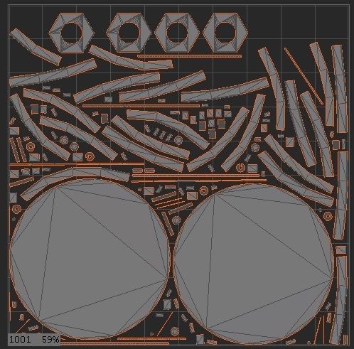 Honeycomb Glass Side Table 3D model_12
