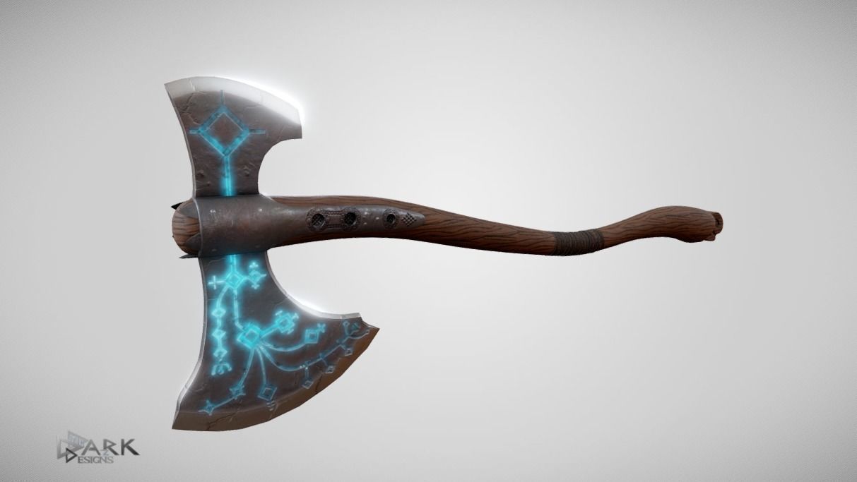 God of War Axe Leviathan  Low-poly 3D model_2