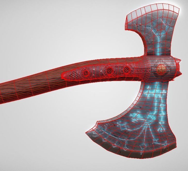 God of War Axe Leviathan  Low-poly 3D model_3