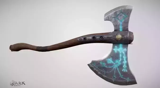 God of War Axe Leviathan  Low-poly 3D model