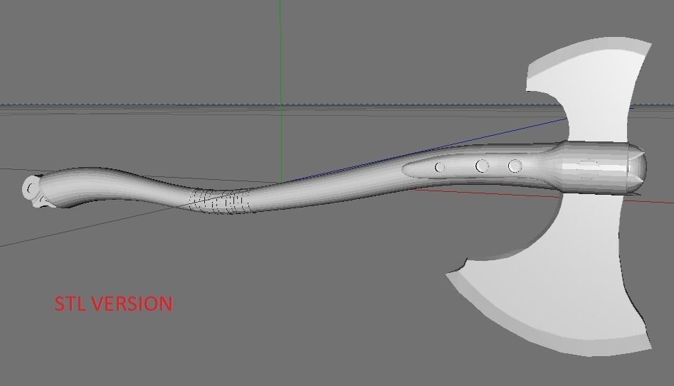 God of War Axe Leviathan  Low-poly 3D model_5