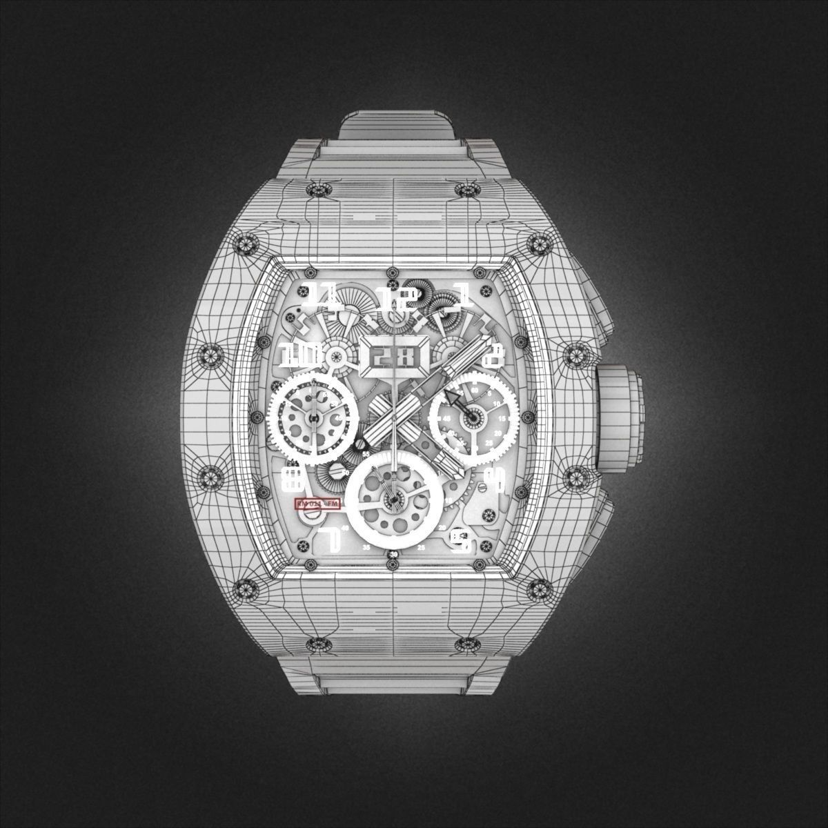 Richard Mille Watch 3D model_12