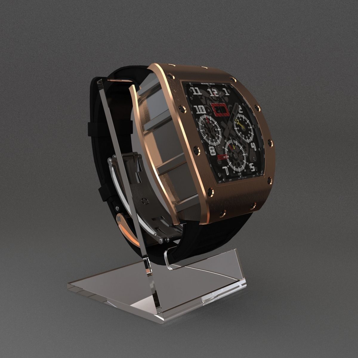 Richard Mille Watch 3D model_7
