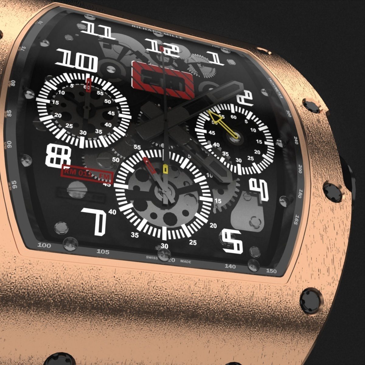 Richard Mille Watch 3D model_4