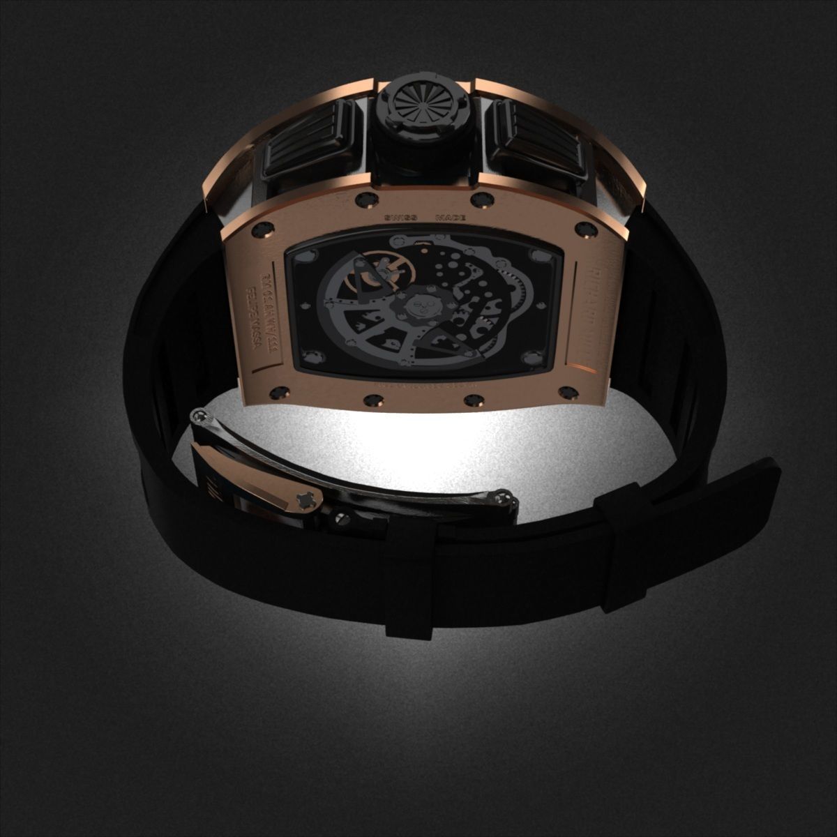 Richard Mille Watch 3D model_3