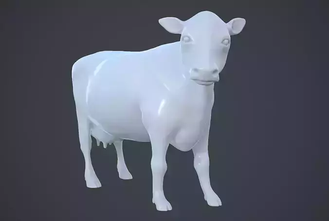 Realistic cow 3D print model