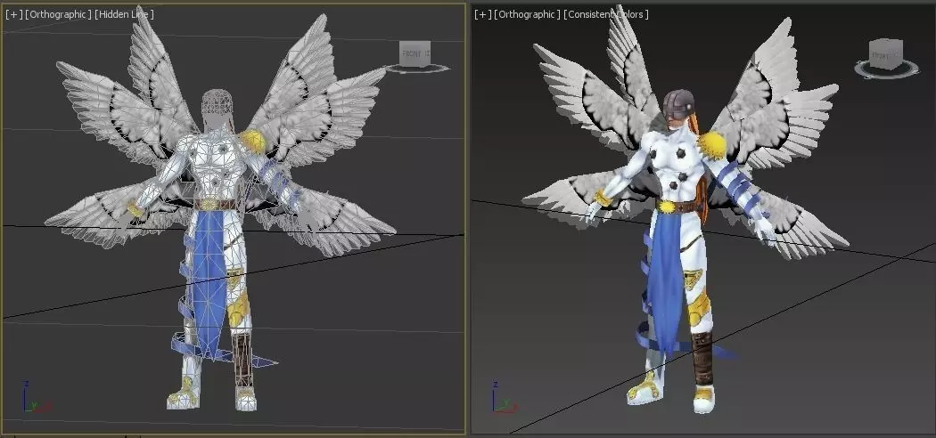 Angemon VR - AR - low-poly 3D model Low-poly 3D model_0