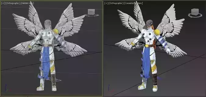 Angemon VR - AR - low-poly 3D model