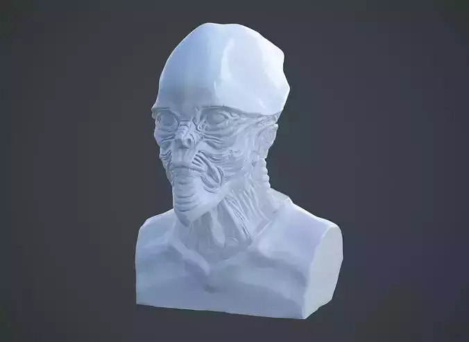 Alien Bust Sculpture
