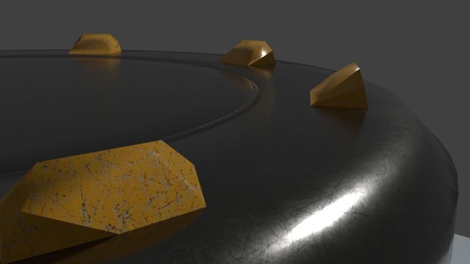 Hovering Sci-Fi Platform Low-poly 3D model_7