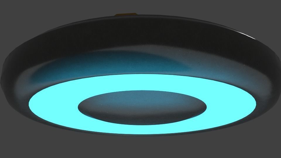 Hovering Sci-Fi Platform Low-poly 3D model_3