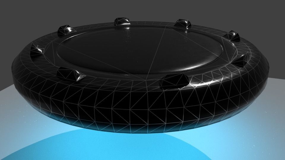 Hovering Sci-Fi Platform Low-poly 3D model_2