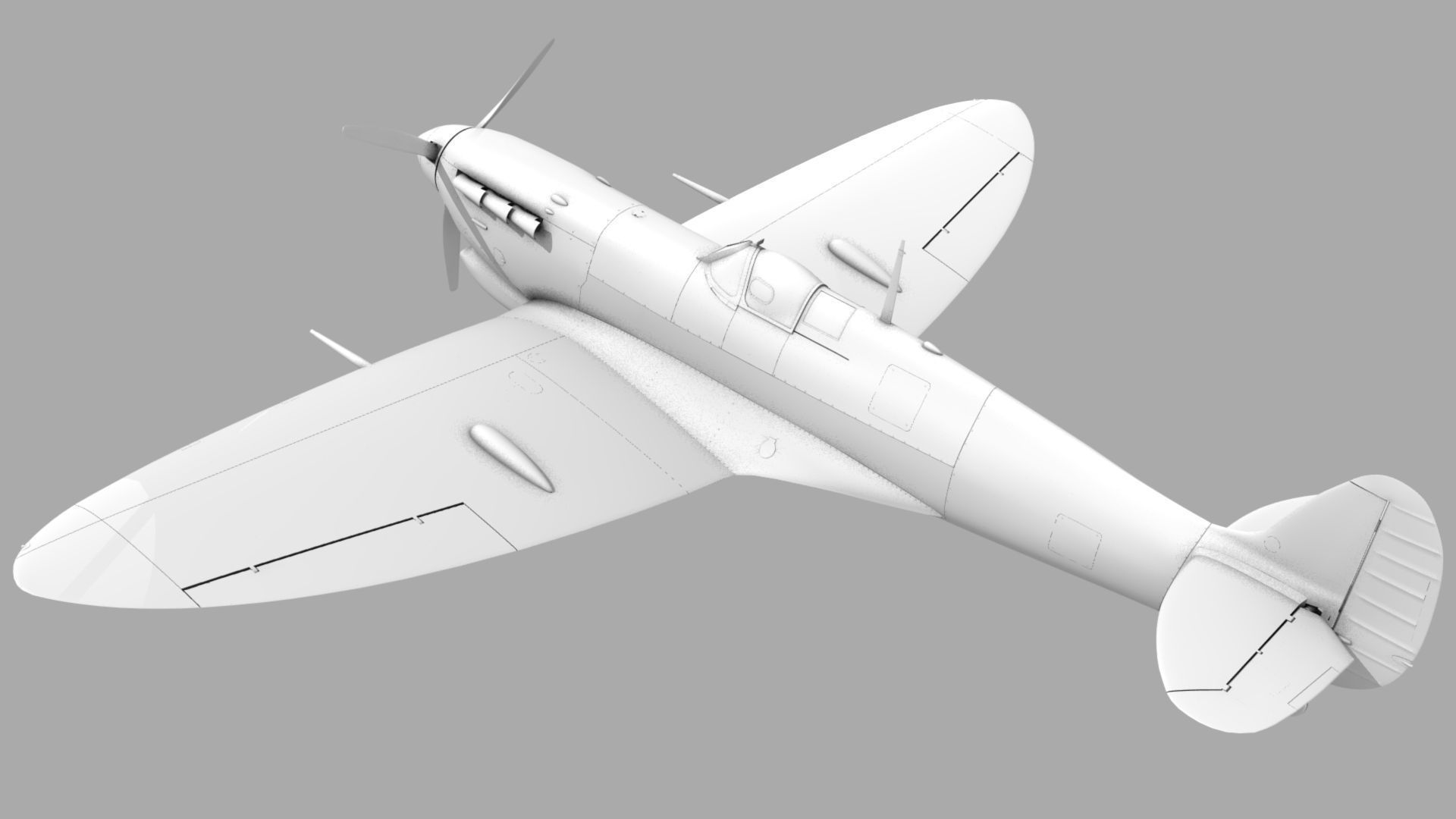 SPITFIRE MK Vb Trop 3D model_1