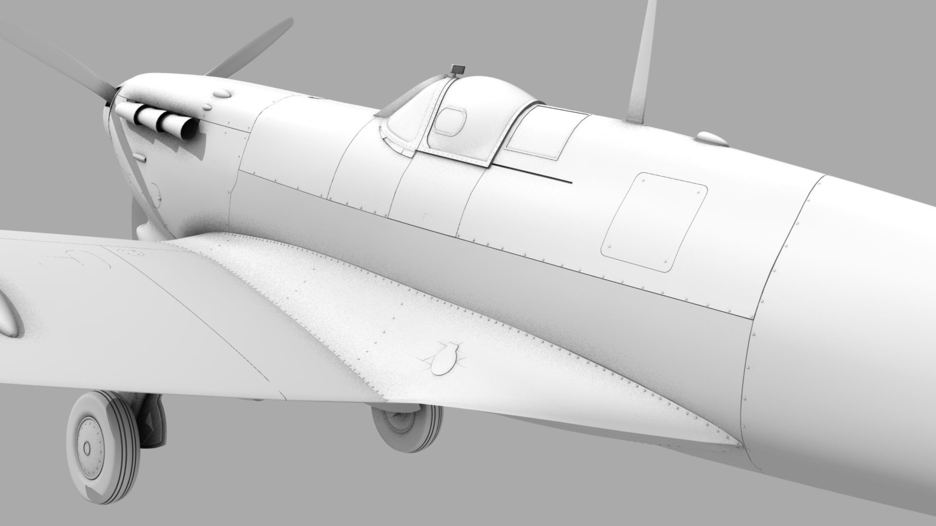 SPITFIRE MK Vb Trop 3D model_9