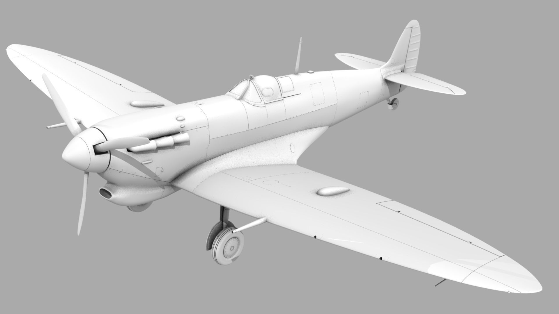 SPITFIRE MK Vb Trop 3D model_5