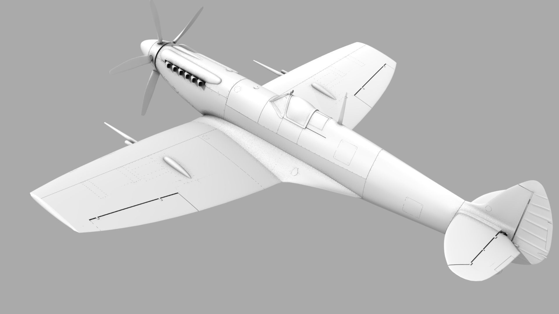 SPITFIRE MK XII 3D model_3