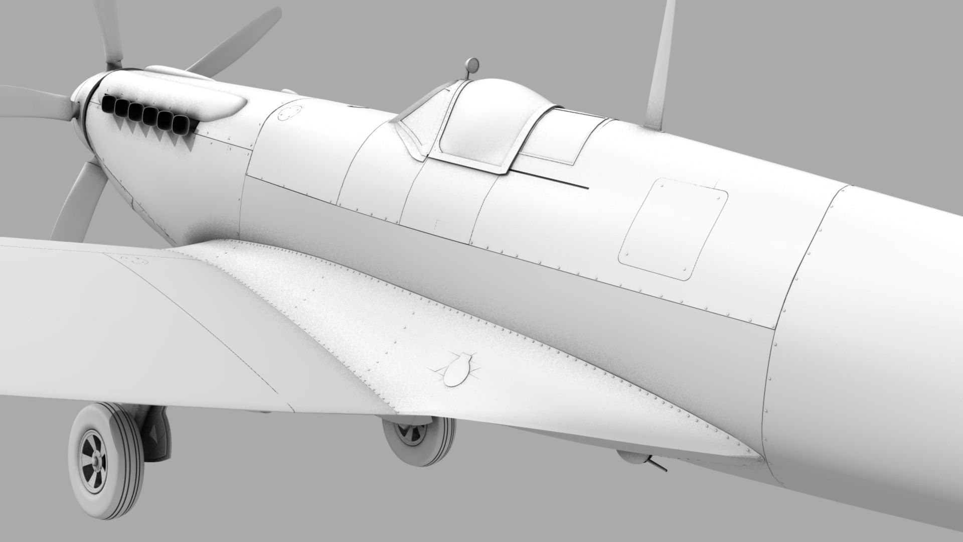 SPITFIRE MK XII 3D model_7