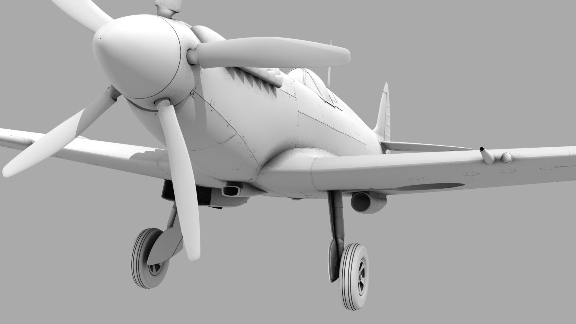 SPITFIRE MK XII 3D model_6