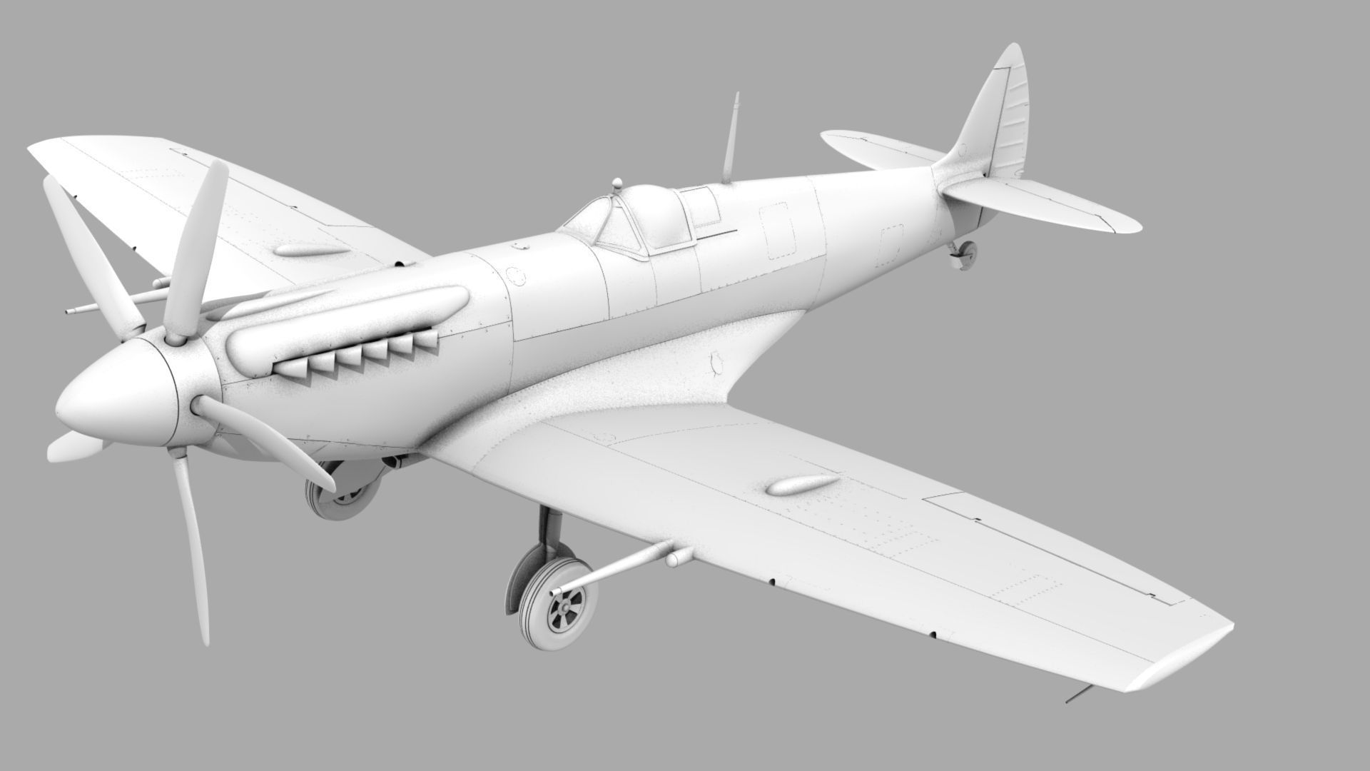 SPITFIRE MK XII 3D model_2