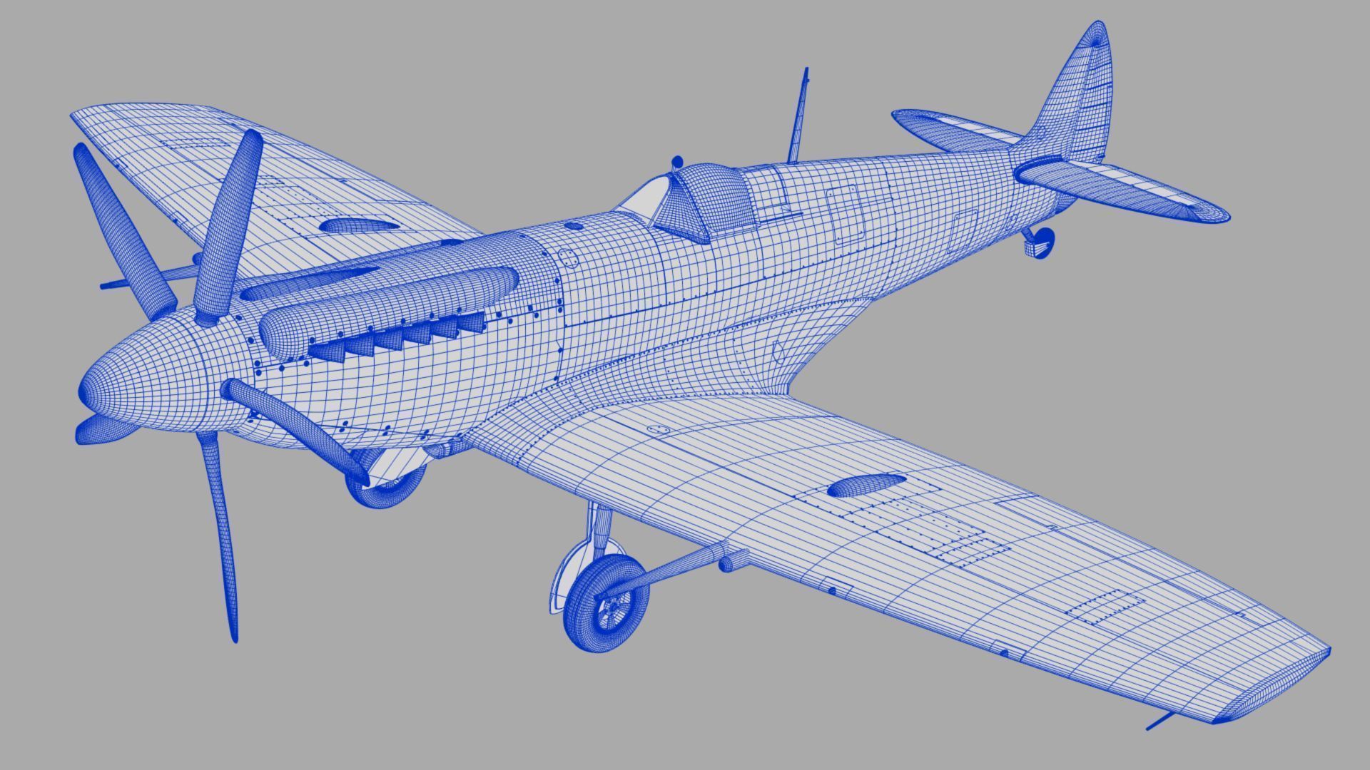 SPITFIRE MK XII 3D model_11