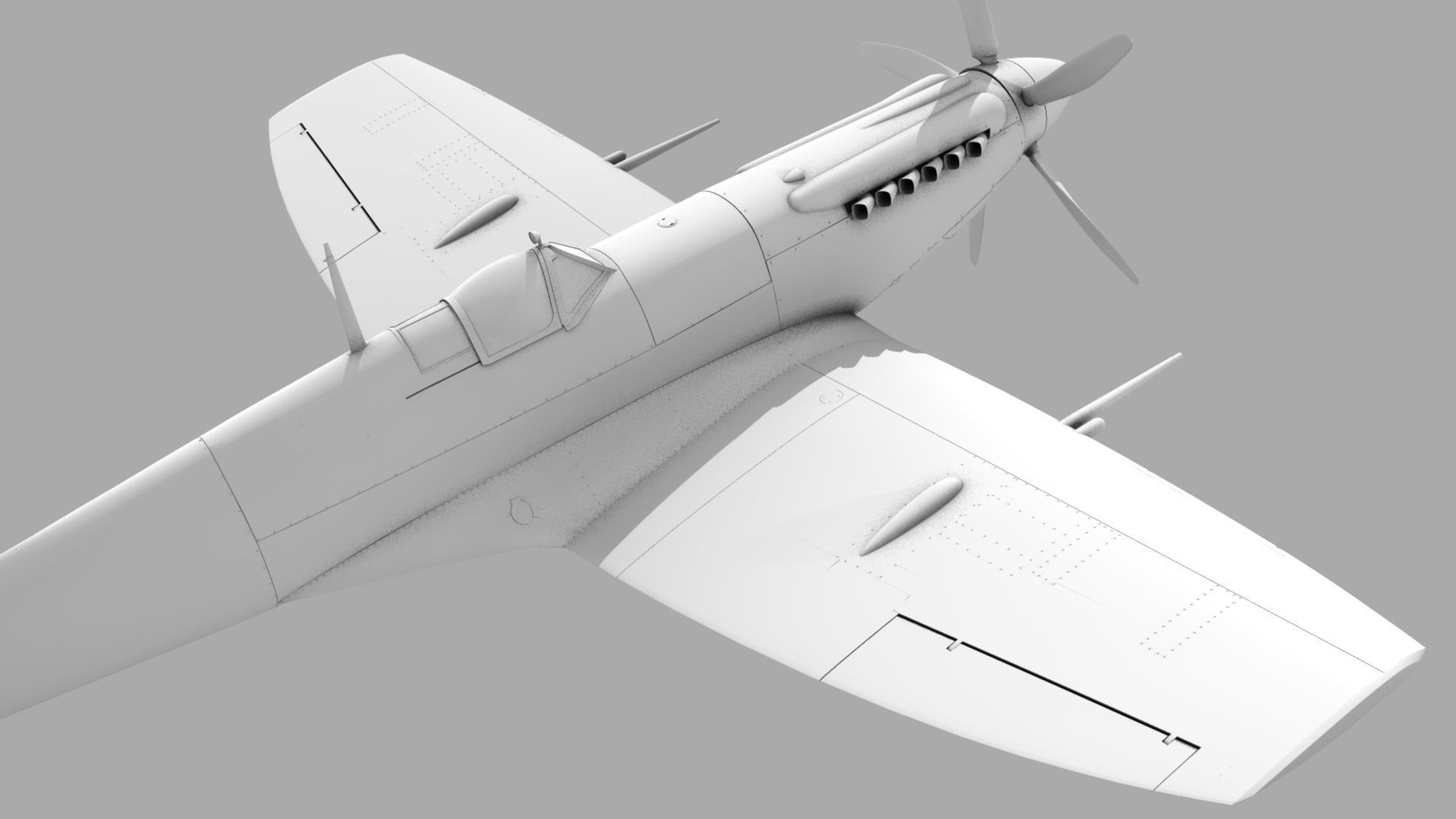 SPITFIRE MK XII 3D model_4