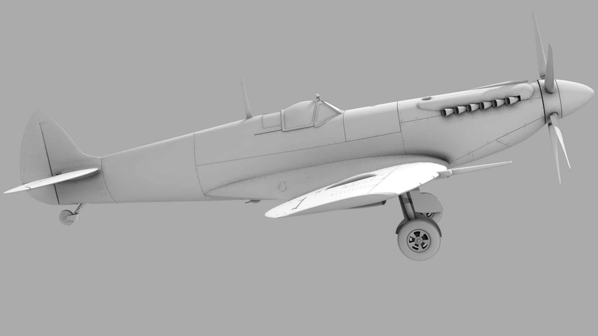 SPITFIRE MK XII 3D model_1
