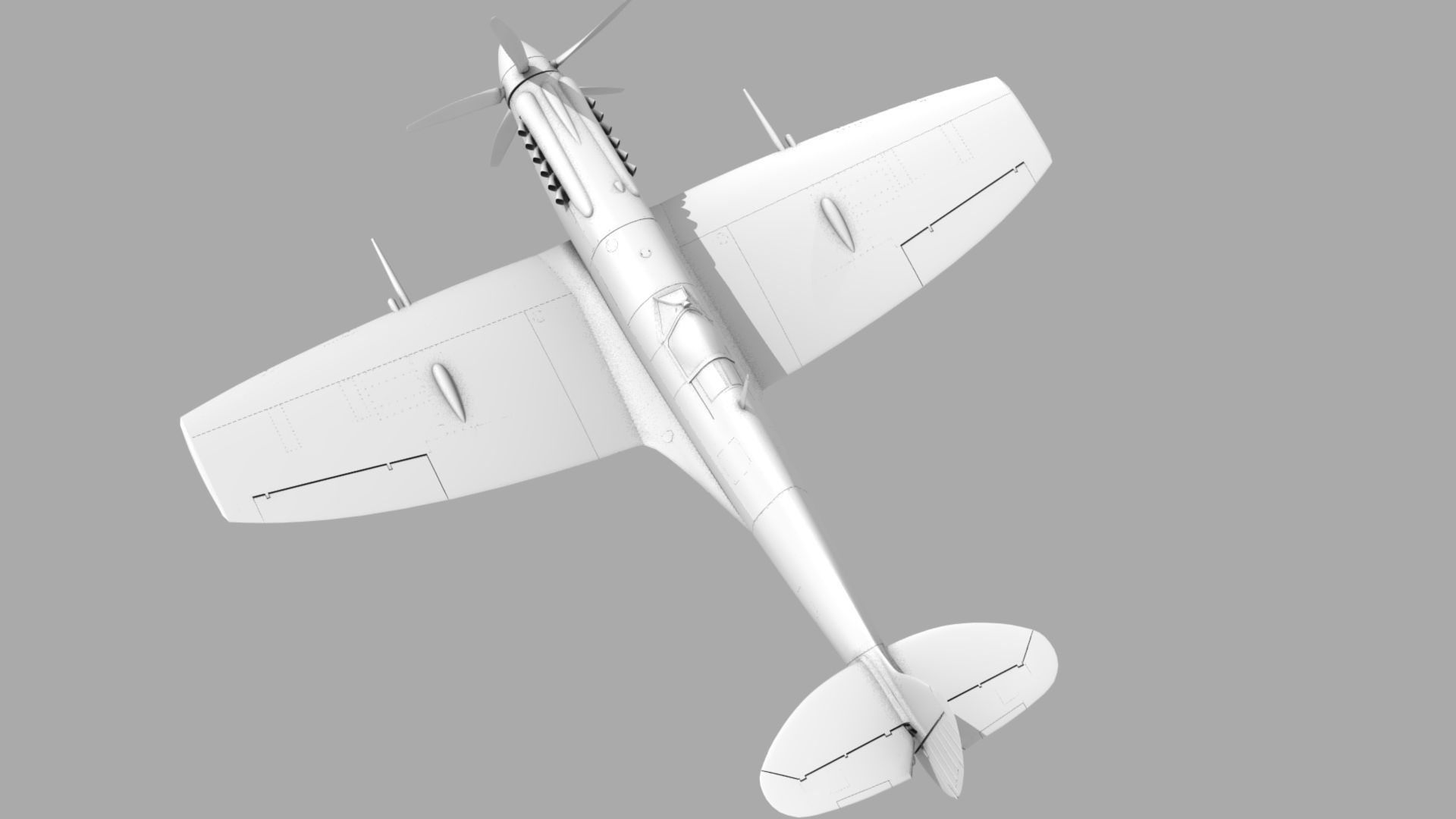 SPITFIRE MK XII 3D model_9
