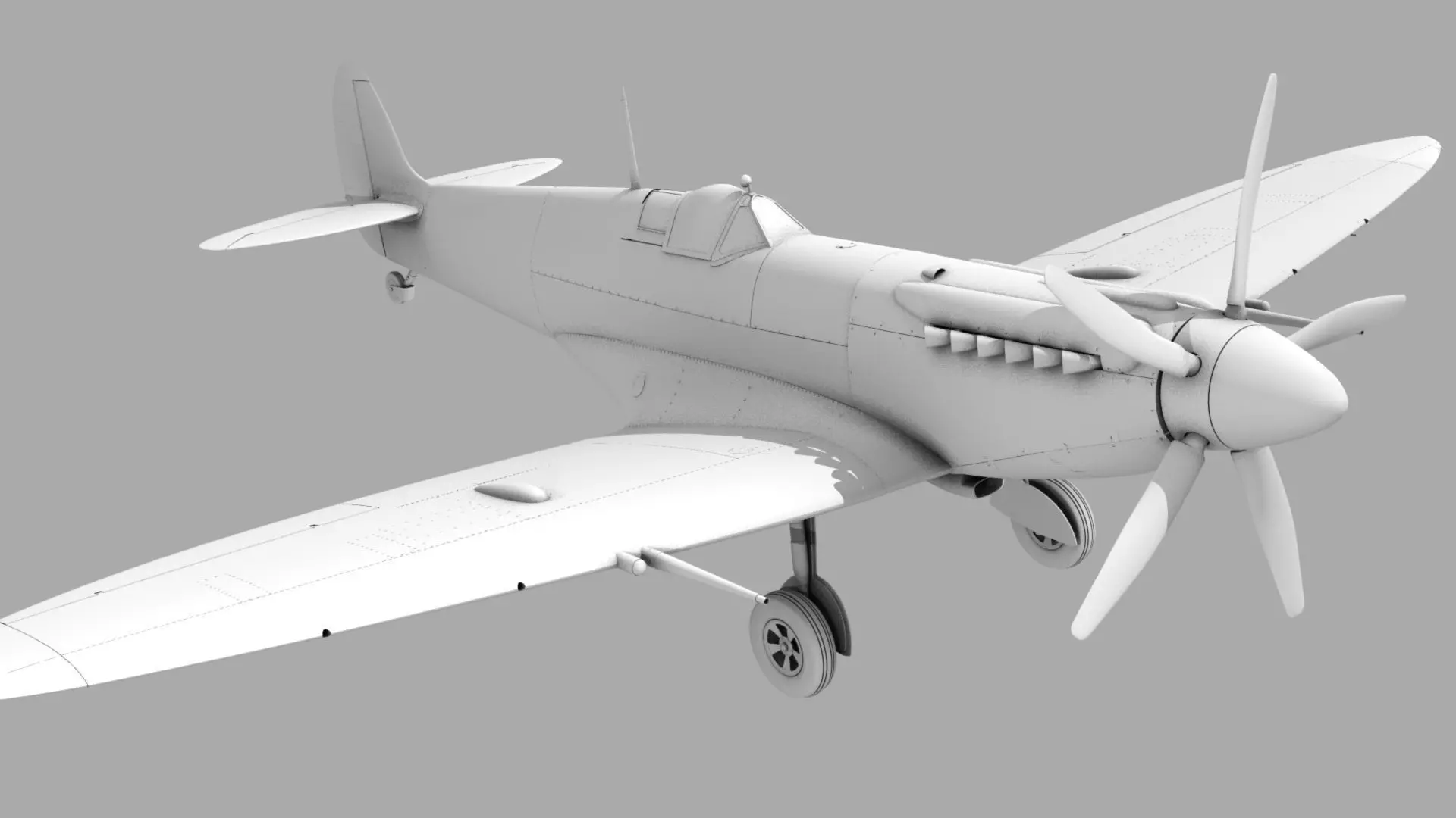 SPITFIRE MK XIV 3D model_0