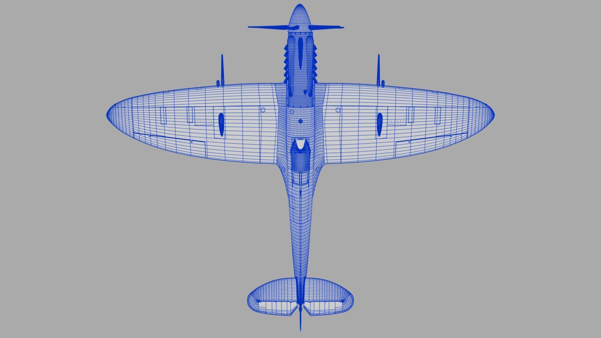 SPITFIRE MK XIV 3D model_14
