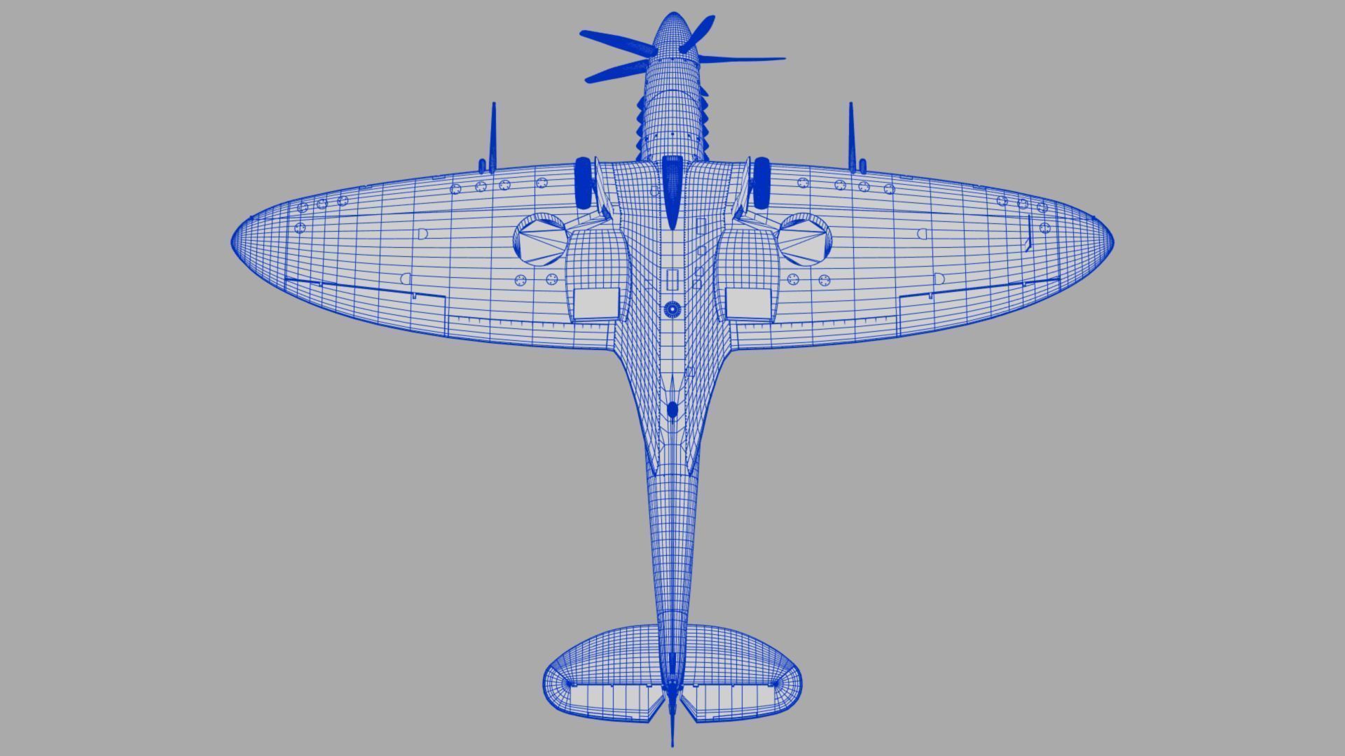SPITFIRE MK XIV 3D model_15