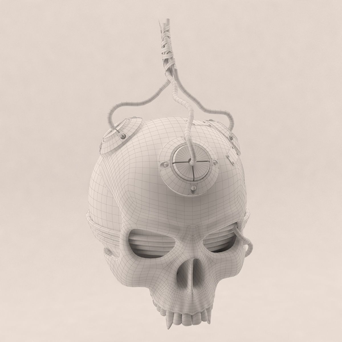 Skull Bomb Variant 4 3D model_3