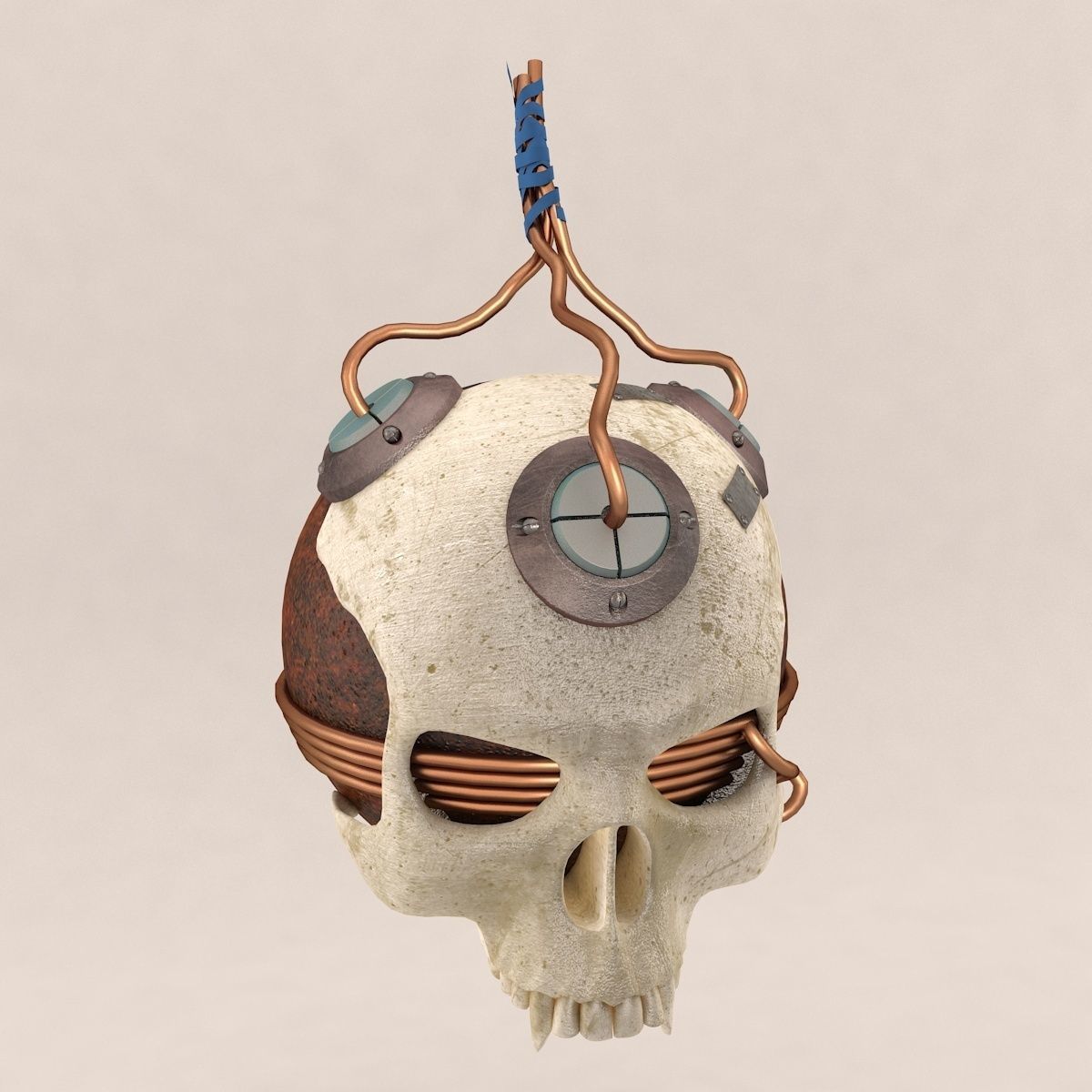 Skull Bomb Variant 4 3D model_0