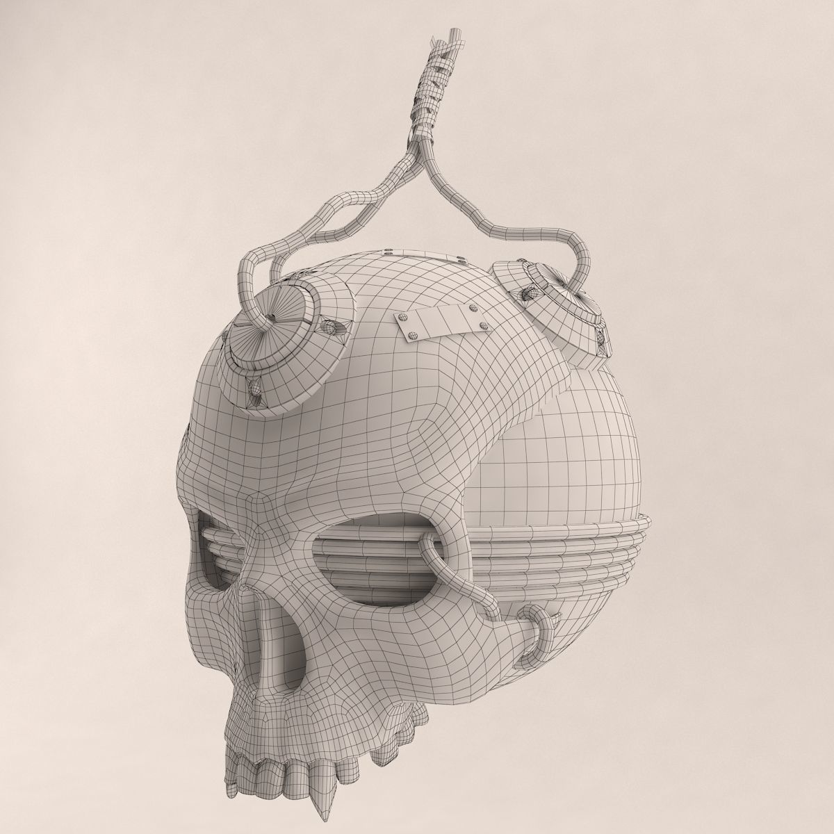 Skull Bomb Variant 4 3D model_8