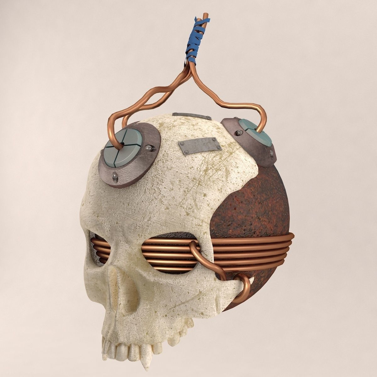 Skull Bomb Variant 4 3D model_1