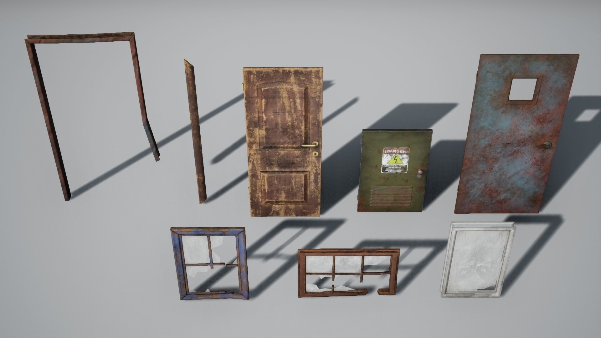 Rubble Debris Trash Pack Low-poly 3D model_3