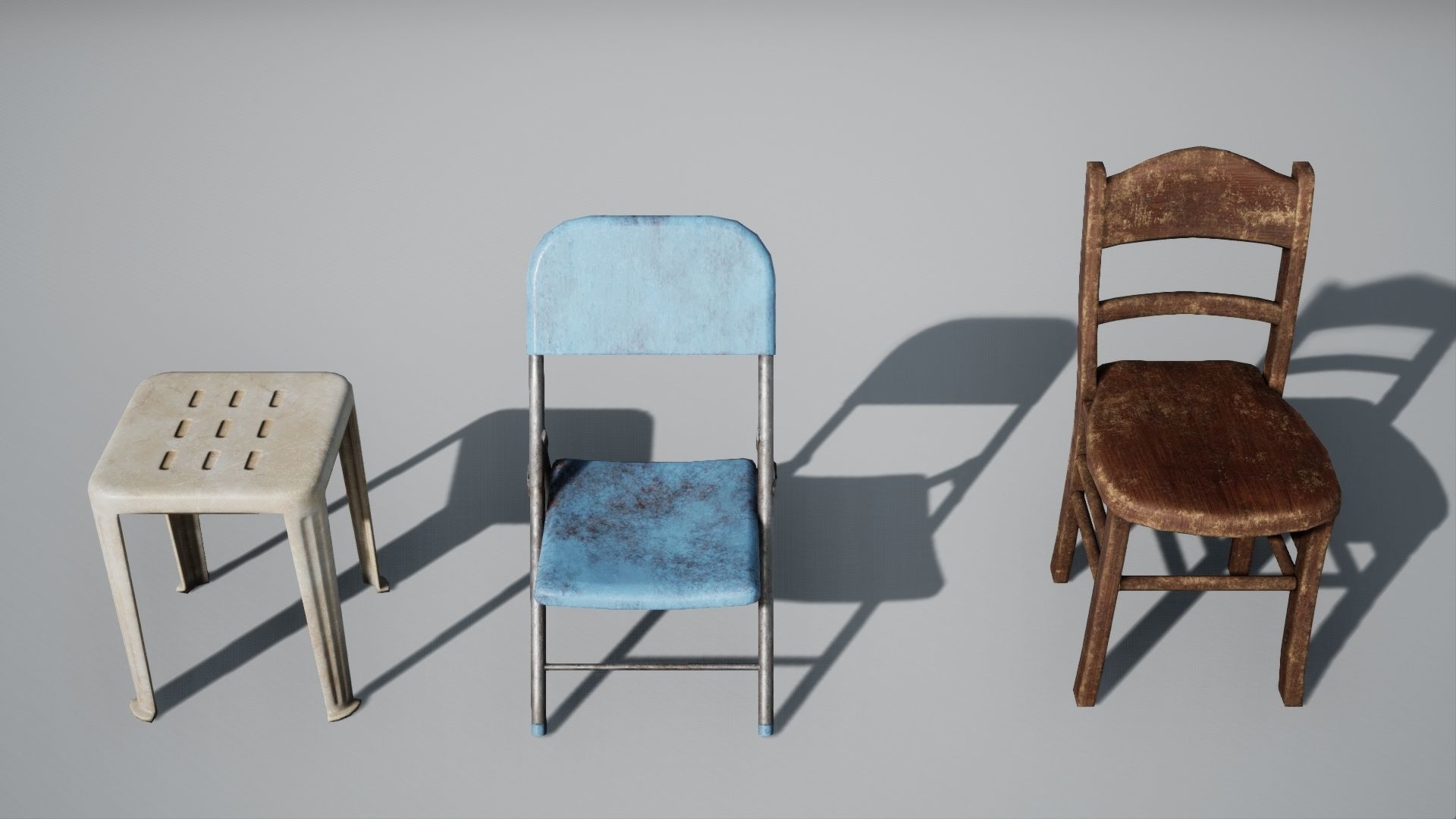 Rubble Debris Trash Pack Low-poly 3D model_10