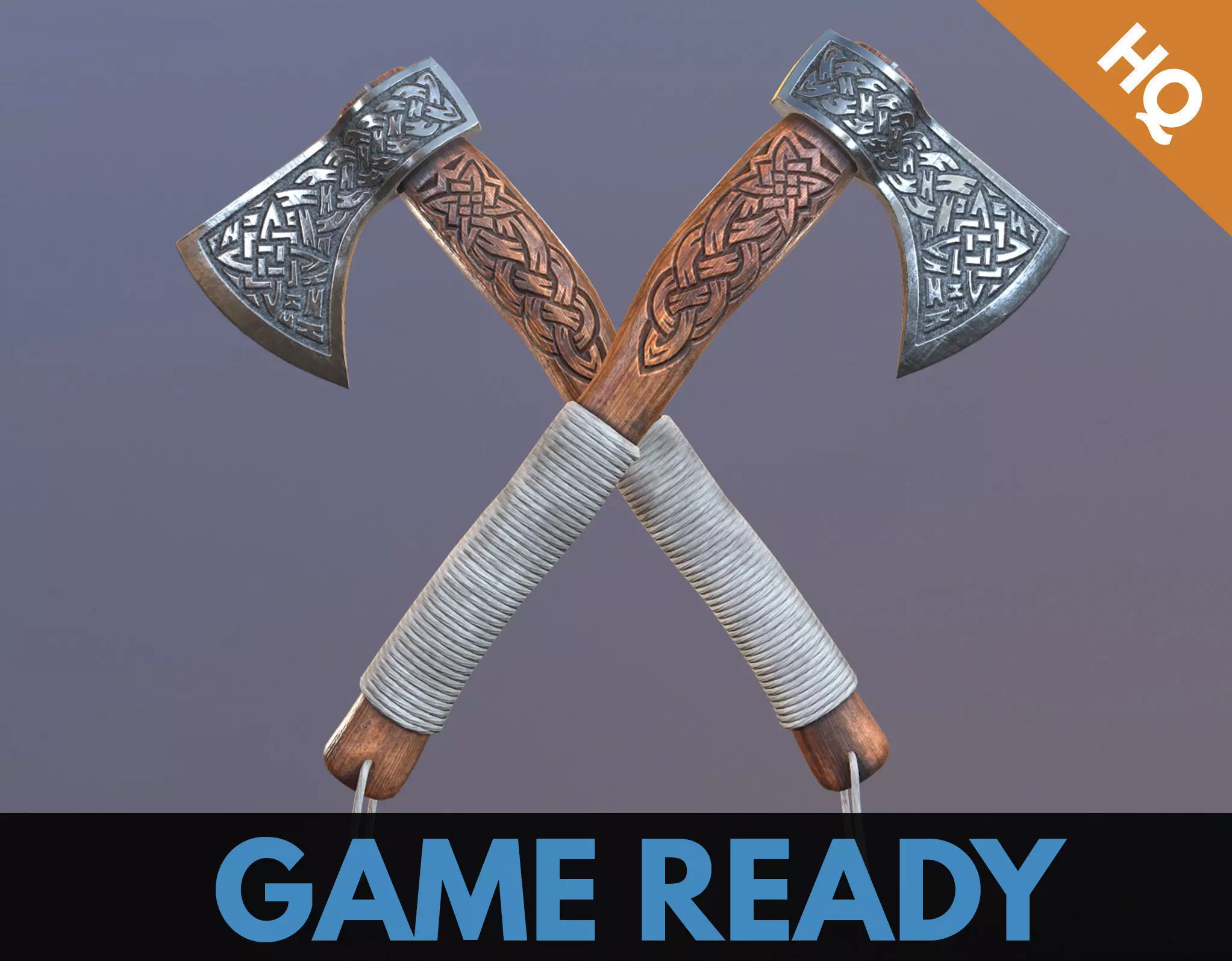 Viking Axe Low-poly 3D model
