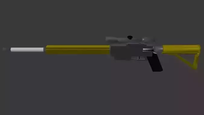 Sniper LowPoly Textured