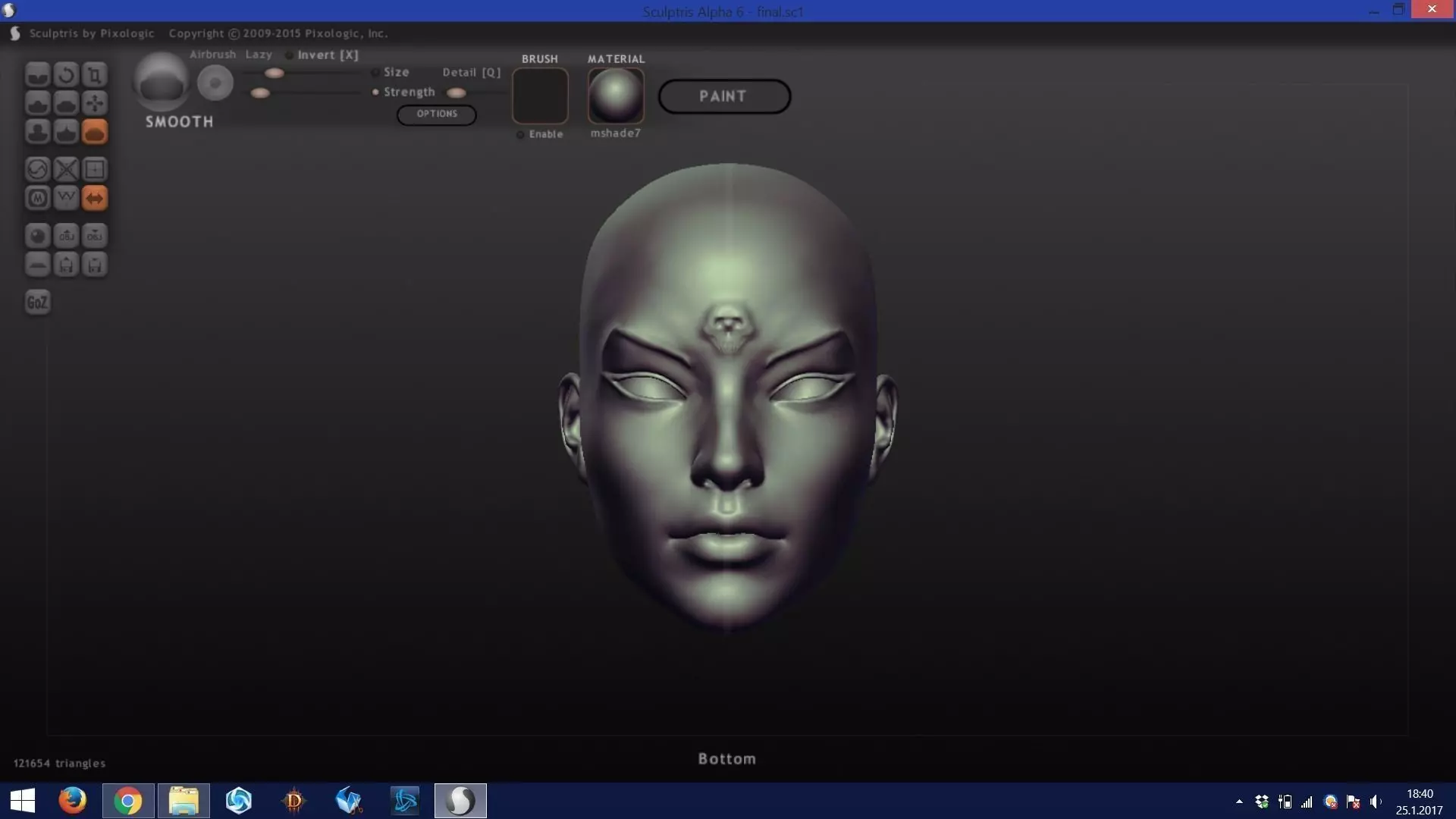 Woman Face Mask Cleopsis  3D print model_0