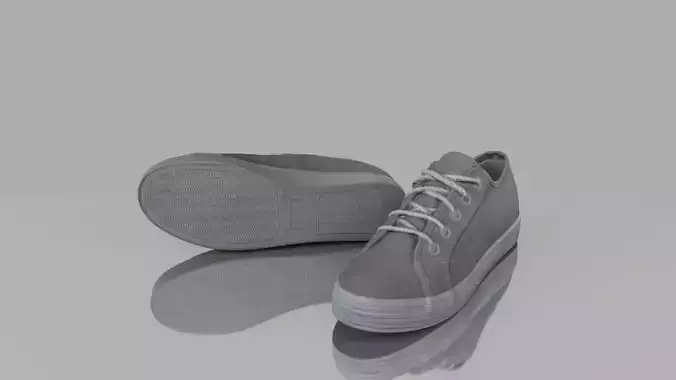 Shoes pair of sneakers Low-poly 3D model
